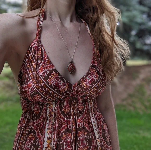 Gianni Bini silk halter maxi dress - Picture 5 of 8